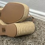 Pink Lily Raffia nude beige espadrilles wedges NEW IN BOX Photo 7