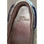 J Crew AJ825 Woman's Size 8 Gold Metallic Leather‎ Traditional Boat Shoes Photo 7
