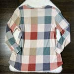 BomBom Buffalo Plaid Lightweight Scoop Neck Sweater Size L Photo 5