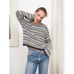 La Ligne Wool Cashmere Blend Chunky Textured Knit Cropped Sweater size Large Black Photo 1