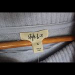 Style & Co  | cloudy day light Blue Silver Cowl-Neck Sweater Photo 7