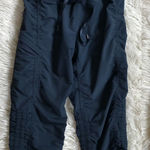 Zella Navy Blue Workout Outdoor Cropped Cinched Gorpcore Cargo Capri Pants XS Photo 0