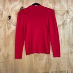 Dress Barn  Red Pullover Black Beaded Holiday Sweater Sz M Petite Photo 2