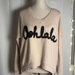 Women's Light Pink Sweatshirt “Ooh la la” Black Photo 0