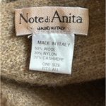 Note di Anita Brown Cashmere Wool Blend Ribbed Scarf Made In Italy. One Size Photo 2