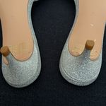 Revolve Women’s 37/US 6  LMS Silver Glitter Slip On Kitten Heel Mules Like-New Photo 8