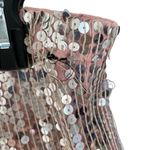 Vintage Maharaj By Cotton Candy Pink Silver Sequin Midi Skirt size large Photo 3
