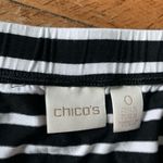 Chico's Chico’s black and white striped knit layered 0/S maxi skirt Photo 1