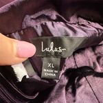 Lulus NWOT  Women's XL Enchant My Love Dark Purple V-Neck Long Sleeve Maxi Dress Photo 8