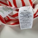 J.Crew  Orange and White Striped Bow Tie Back Cotton Long Sleeve Shirt Sz Small Photo 6