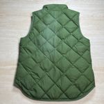 J. Crew Women's Quilted Puffer Vest Green Olive Sleeveless Full Zip Small S Photo 4
