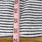 J. Jill Fit Womens Stripe Loop Terry Long Sleeve Hoodie Black White Size XL‎ Photo 7