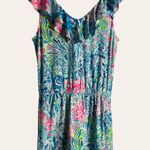 Lilly Pulitzer Alessa Sink Or Swim Printed V-Neck Romper Size XS Photo 13