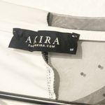 Akira  Size Medium Black White Pearl CARISSA SHORT SLEEVE MESH T-SHIRT Photo 3