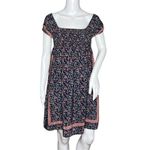 Urban Outfitters  Ecote Dress Blue Pink Floral Flower‎ Silk Cottage Boho Peasant Photo 0