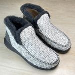 Hey Dude  Denny Cozy Lined Booties Slippers Gray White Tweed Women's US 9 EU 40 Photo 3
