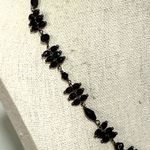 LC Lauren Conrad black beaded gunmetal collar necklace Photo 2