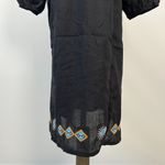 Johnny Was $398 NWOT  Embroidery Linen Blend Long Sleeves Midi Dress Size S Photo 5