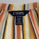 CHAPS  Womens XL‎ Striped Button Down Long Sleeve Gauze Tunic Top # Photo 4