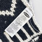 Old Navy NEW Fringed Sweater Knit Scarf Black White Chunky Tassel & Gloves Photo 4