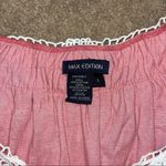 Max edition  red sleeveless elastic waist shirt and lace neckline, size Large Photo 2