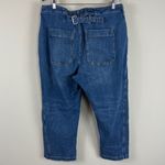 Pilcro The Arni Mid-Rise Button Front Barrel Pant Medium Wash Size 16 Photo 11