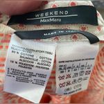 Max Mara  Weekend cream/peach unlined, a-line  midi skirt, side zip ; size 10 Photo 4