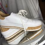 Schutz Murphy Women's White with Cork Details Platform Leather Sneakers Size 7.5 Photo 10