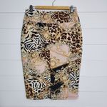 Carmen Marc Valvo CARMEN MARC VALVO LADIES PULL-ON PENCIL SKIRT Animal Print Size M Photo 1