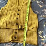 Revere Golden Knit Vest with Belt Yellow Size L Photo 5