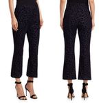 Derek Lam NEW 10 CROSBY Corinna Velvet Leopard-Print Crop Flare Pants 4 Photo 1
