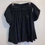 Free People NWT $250  Black Mia Mini Square-Neck Puff Sleeves Dress w/ Pockets 6 Photo 3