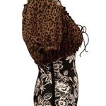 SheIn Ruffle Leopard Print Crop Top Sexy Beach Coastal Low Cut Photo 5