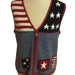 Retro Y2K stars n stripes sweater vest Blue Photo 0