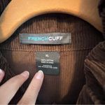 French Cuff Dark Brown Corduroy Pea Coat Size XL Photo 10