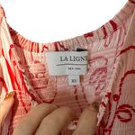 La Ligne Lola Silk Maxi Dress x Hanna Barczyk abstract face XS Wedding vacation Pink Photo 10