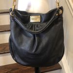 Marc Jacobs Black Tumbled Leather Top Handle Crossbody Women’s Workwear Satchel Photo 2