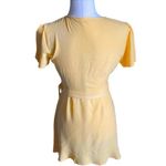 Sadie and Sage -YELLOW WRAP DRESS-SIZE SMALL Gorgeous yellow wrap dress, excellent condition, 100% rayon, excellent condition  Measurements: Bust: armpit to armpit 17 inches  Length: shoulder seam to bottom 30 inches  Photo 6
