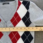 Brandy Melville  Elizabeth Argyle Knit Cardigan S Preppy Dark Academia Classic Photo 4