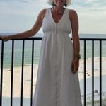 AREA STARS White Cotton Waist Cinching Sleeveless Jean A Photo 9