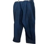 Ruby Rd. Cropped Denim Pants 22W Dark Wash Elastic Waist Pockets Casual Comfort Blue Photo 3