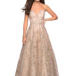 La Femme Gold Prom Dress Photo 0