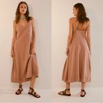 Free People  Emmers Linen Midi Dress Tuscany Photo 1
