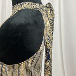Liver Pool gold and navy Bohemian print sleeveless blouse Photo 4