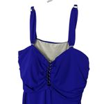 Swimsuits For All Women's Plus Size 26 Blue Tankini Top Adjustable Straps Photo 1
