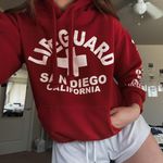 Lifeguard Red  Hooded Sweatshirt Photo 0