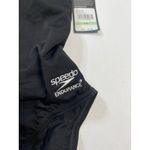 Speedo Solid Flyback Training Swimsuit Black Size 8 New With Tags Photo 3