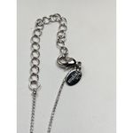Lia Sophia Sterling Silver Necklace With Pave CZ Crystal Barrel Pendant & Adjust Photo 2