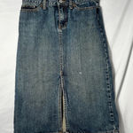 Gap Vintage Y2K Denim Midi Skirt Size 2 Blue Photo 0