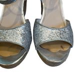 Prada Silver Glitter Cork Wedge Sandal, Sz 40 Photo 12
